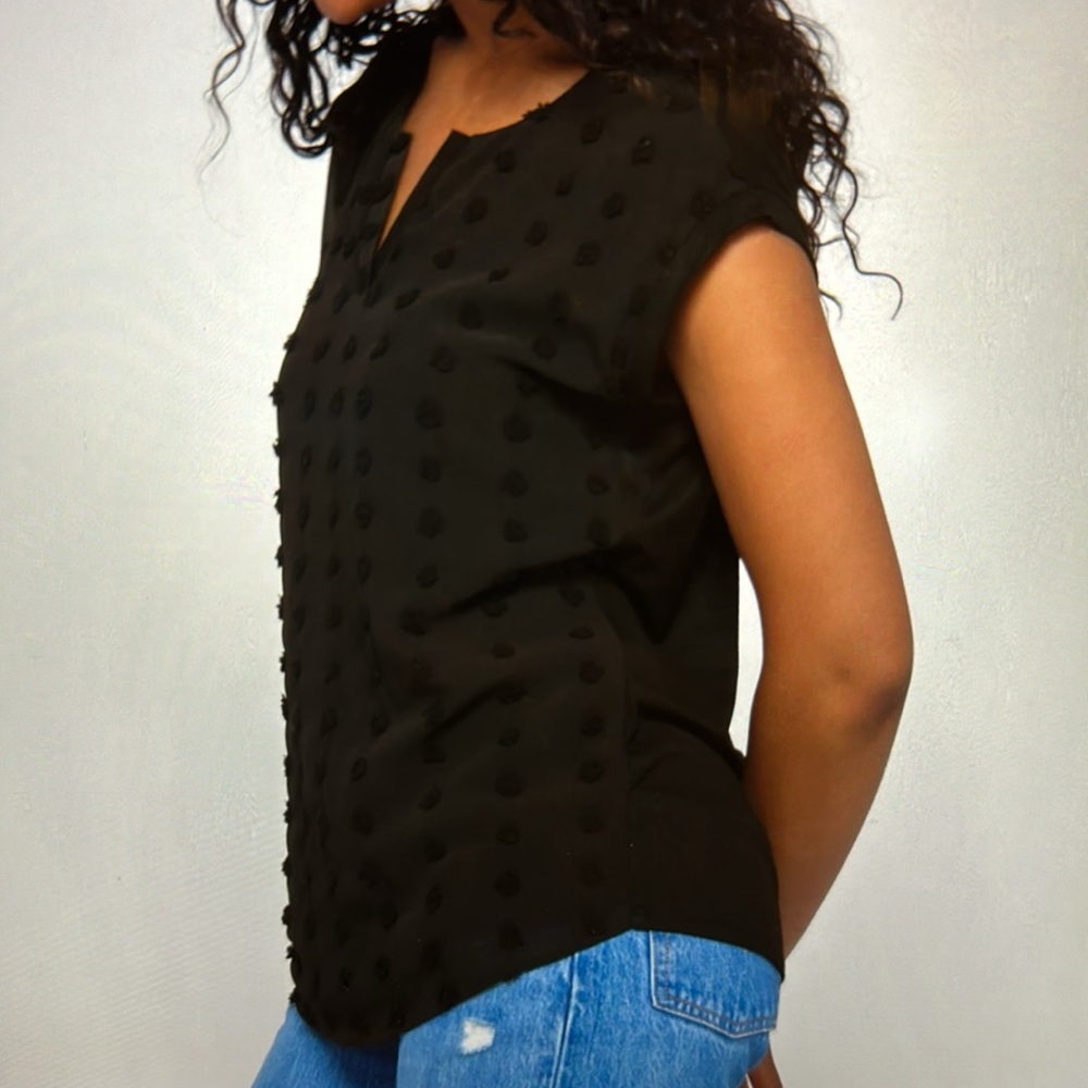Papermoon Reece Textured Mixed Material Blouse - Picture 2 of 4